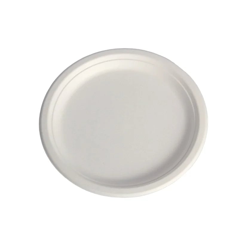 50PCS Waterproof Oil Resistant Round Paper Plates Disposable