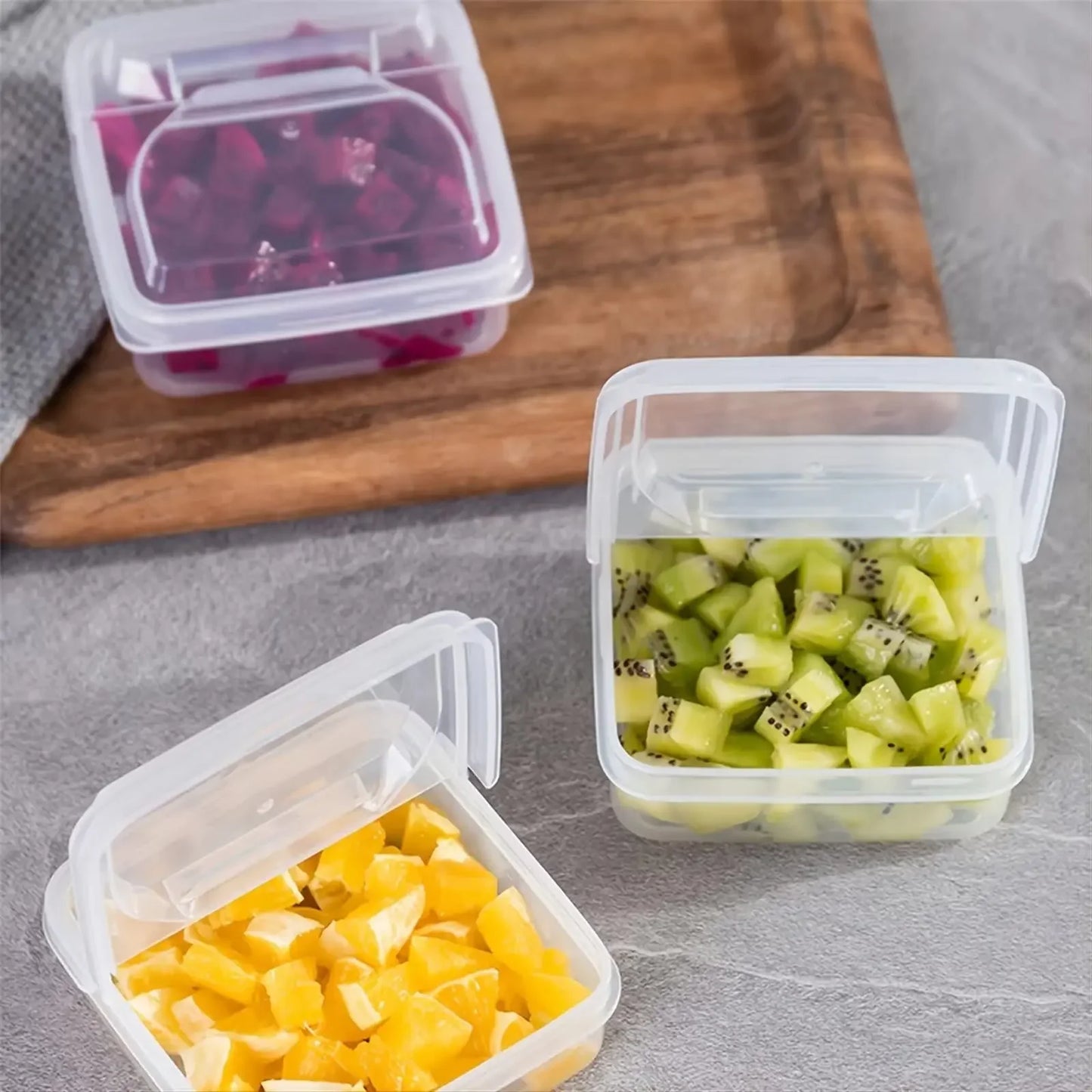 Clear Plastic Sliced Cheese Storage Container with Flip Lid Fridge