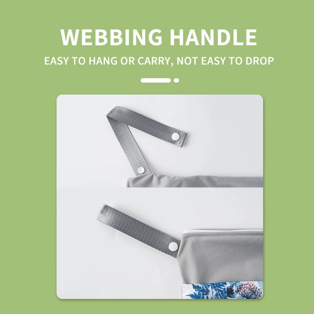 Waterproof Baby Diaper Wetbag 30x40cm - Dual Zipper Reusable