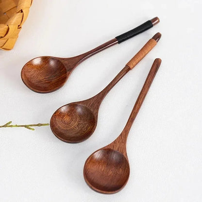 Natural Wooden Cooking Spoons - Multi-Purpose Kitchen Utensil Set