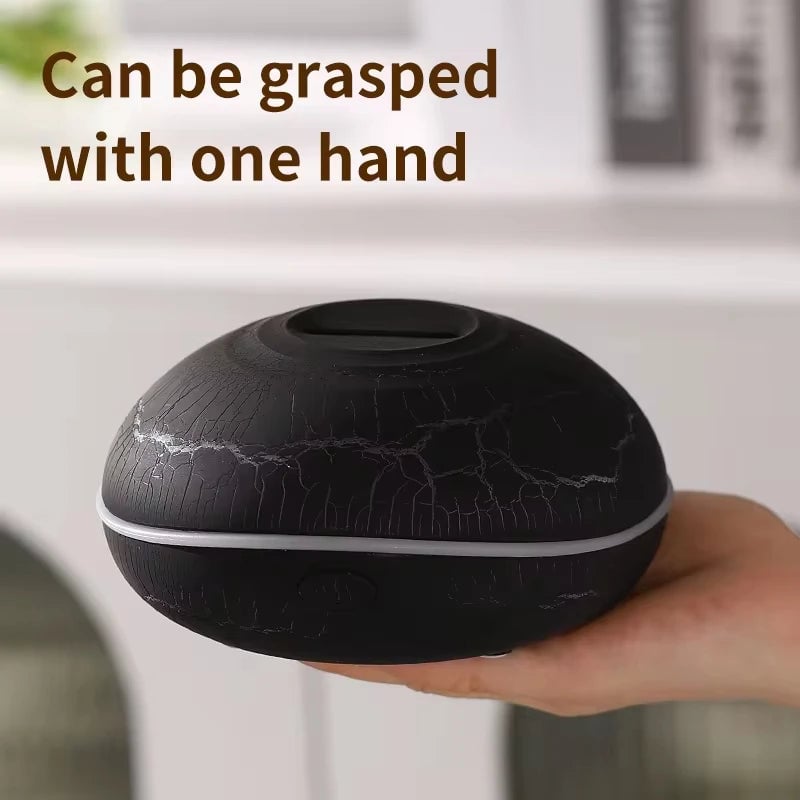 Ultrasonic Flame Humidifier with Aromatherapy & Night Light