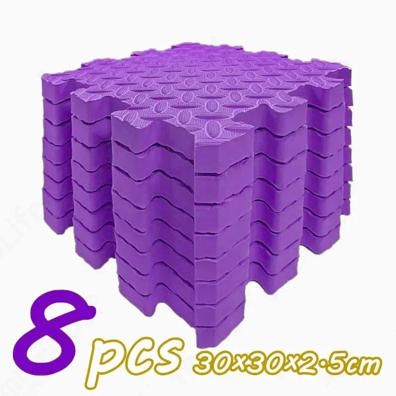 8Pcs 2.5cm Thick Nonslip Baby Play Mat Soundproof Puzzle Gym