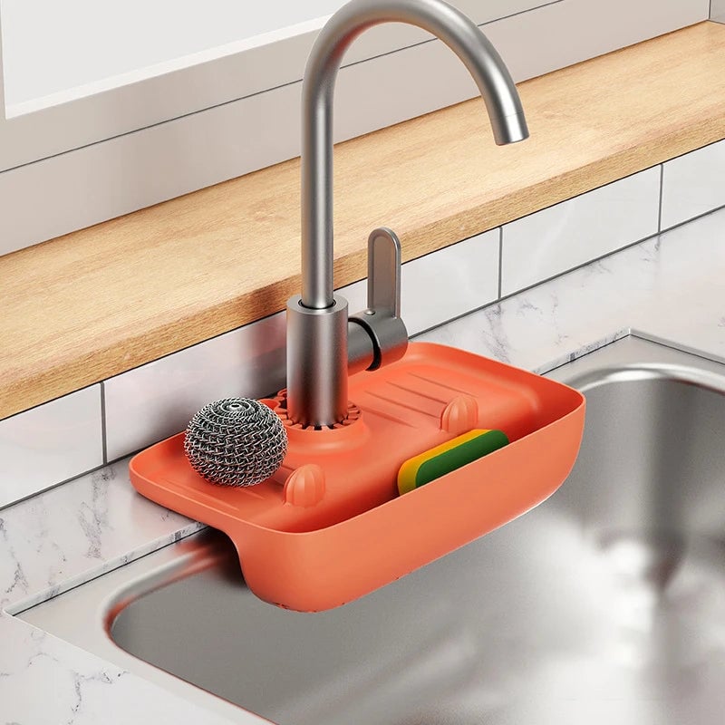 Rubber Anti-Slip Faucet Drain Rack - Splash Proof Kitchen Mat