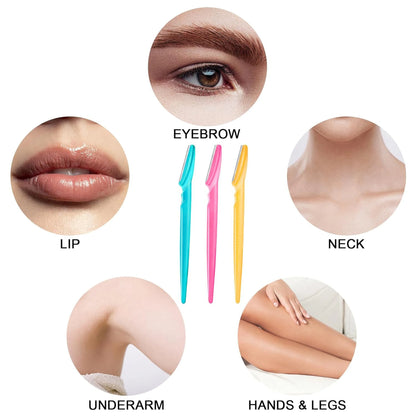 Brow & Face Razor Set 5-40pcs - Eyebrow Hair Trimmer with Cover