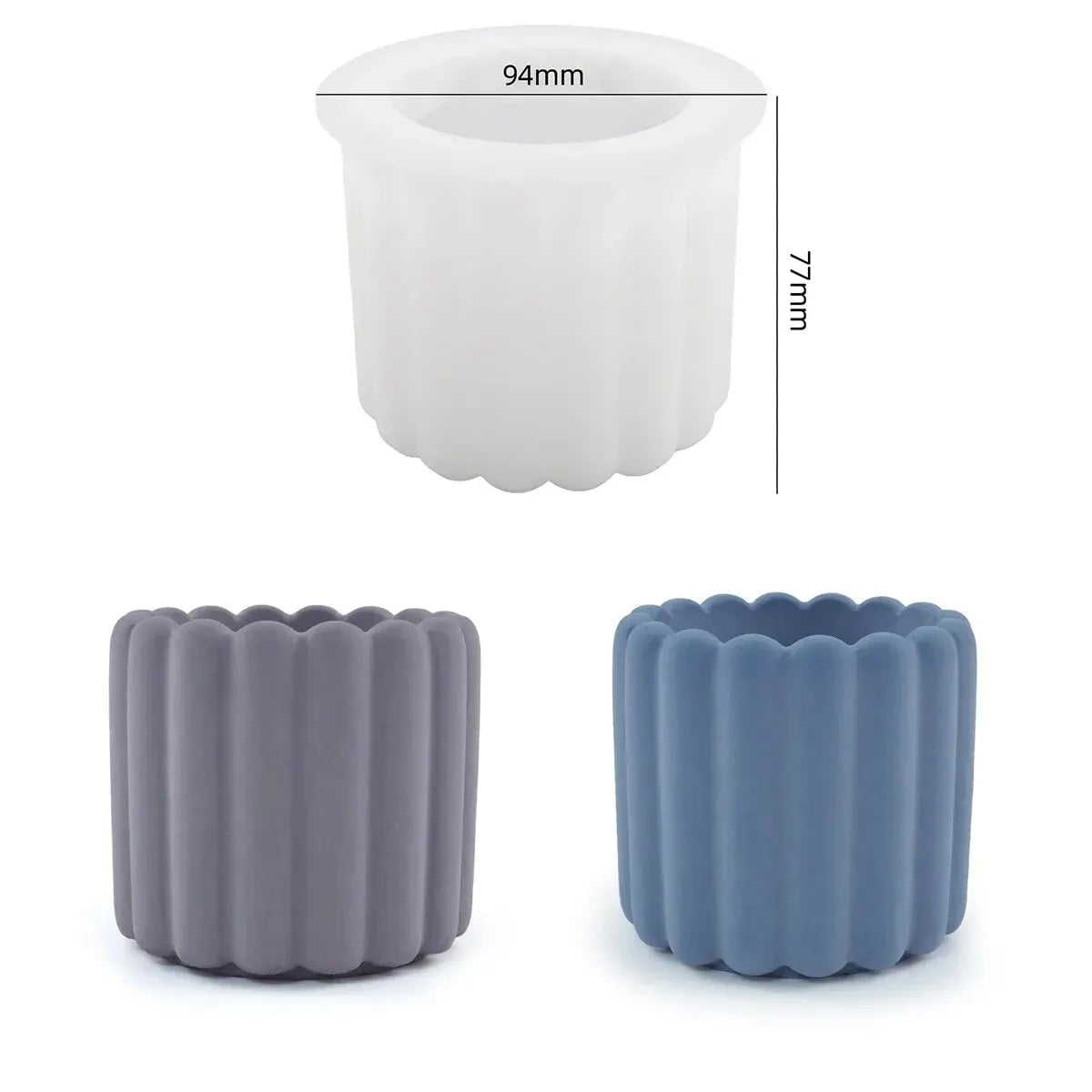 Round Candle Jar Silicone Mold with Lid - DIY Epoxy Resin Casting