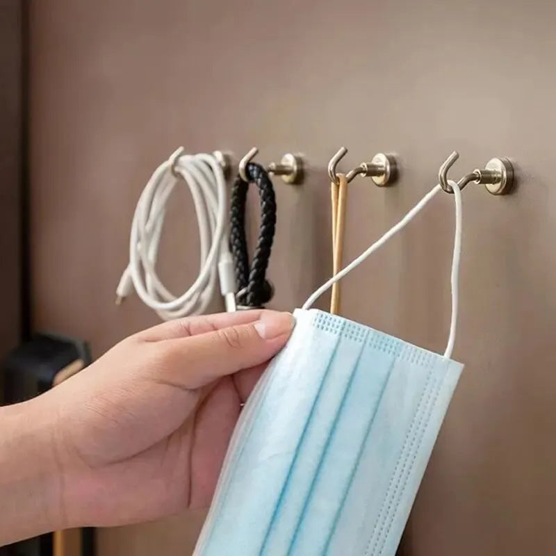 10PCS Strong Magnetic Hooks Multi-Purpose Kitchen Bathroom Storage