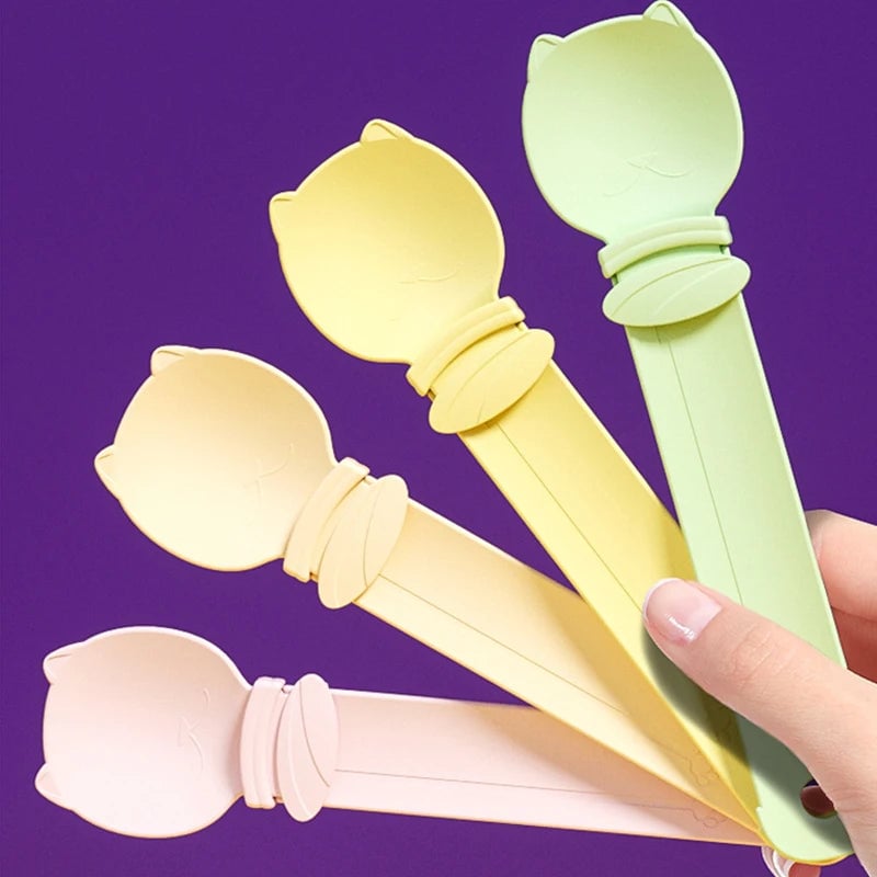 2PC Cat Strip Squeeze Spoon Feeder for Wet Treats & Liquid Snacks
