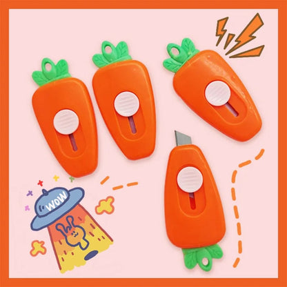 Kawaii Mini Carrot Utility Knife - Compact Box Cutter for Crafts