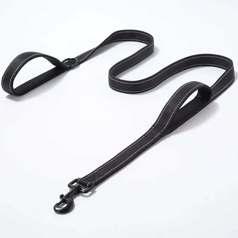 Heavy Duty Double Handle Chain Dog Leash - Training Control Lead