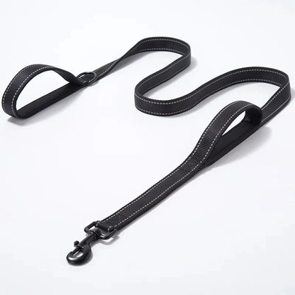 Heavy Duty Double Handle Chain Dog Leash - Training Control Lead