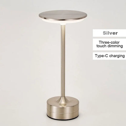 LED Touch Sensor Table Lamp USB Rechargeable Wireless Reading Light