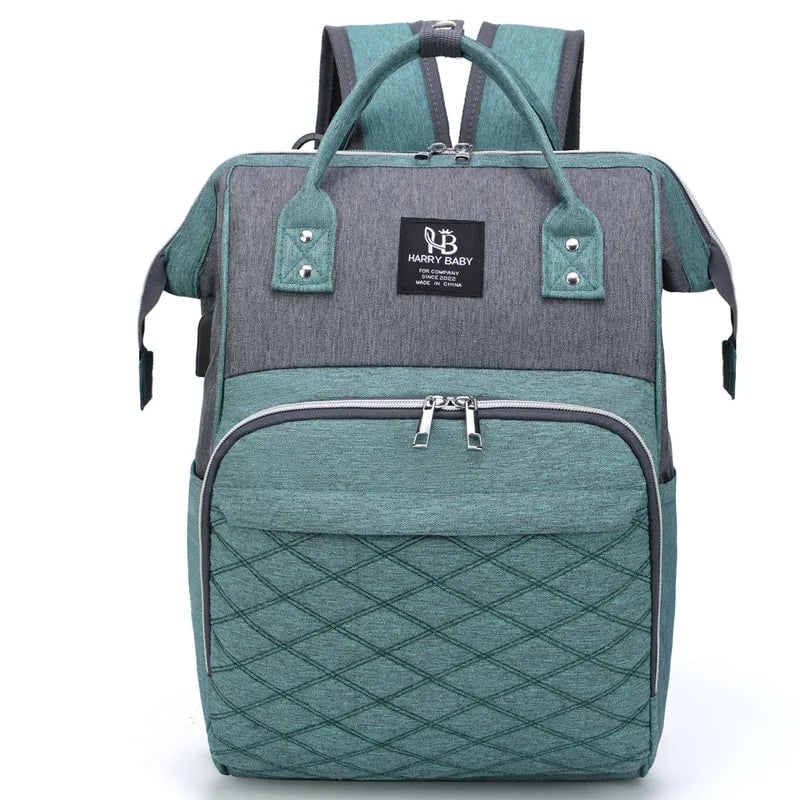 Large Waterproof Maternity Backpack USB Charging Port Nappy Bag