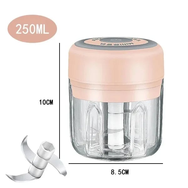 250ml USB Electric Garlic Mincer Chopper Food Processor Kitchen