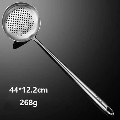 304 Stainless Steel Wok Spatula & Slotted Turner Rice Spoon Set