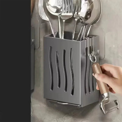 Multifunctional Cutlery Drainer Basket - Spoon Fork Chopsticks Storage