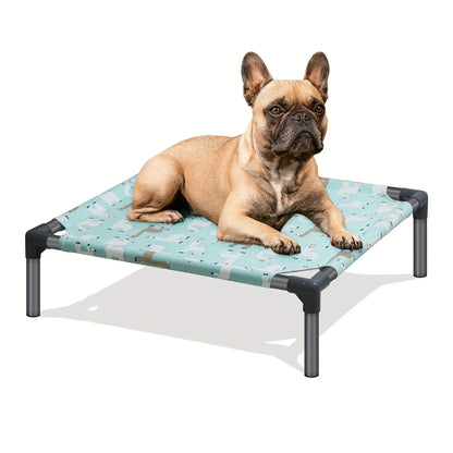 Raised Dog Hammock Bed Detachable Washable Mat Non-Slip Bottom