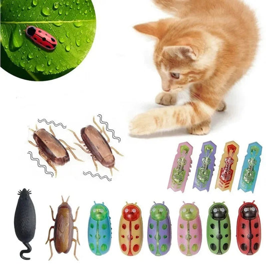 Electric Catnip Bug Toy - Battery Vibrating Robot Insect Cat Toy