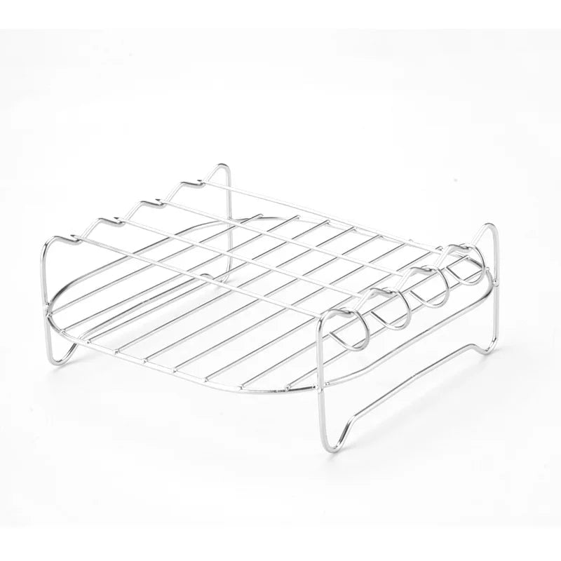 Stainless Steel Outdoor Grill Set Air Fryer Steamer with Skewers