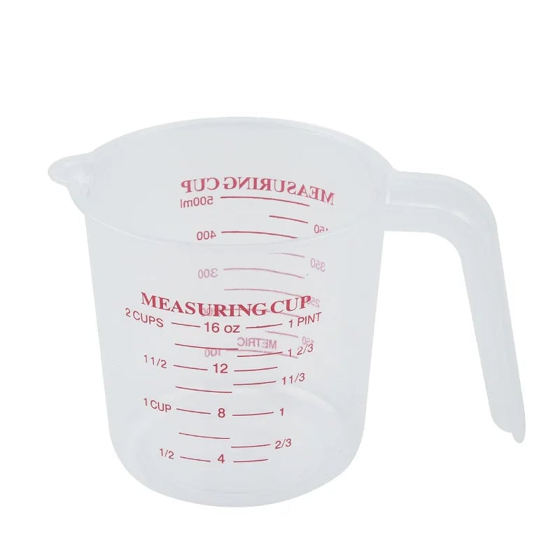 3pcs PVC Measuring Cups Set 1000/500/250ml Baking Liquid Beakers