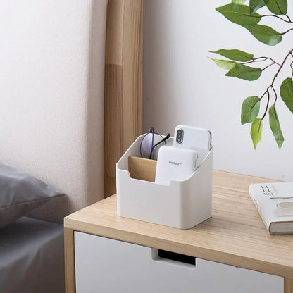 Multi-Compartment Plastic Desktop Organizer for Remote Controls
