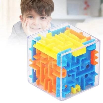 3D Maze Magic Cube Transparent 6-Sided Speed Puzzle Ball Stress Relief