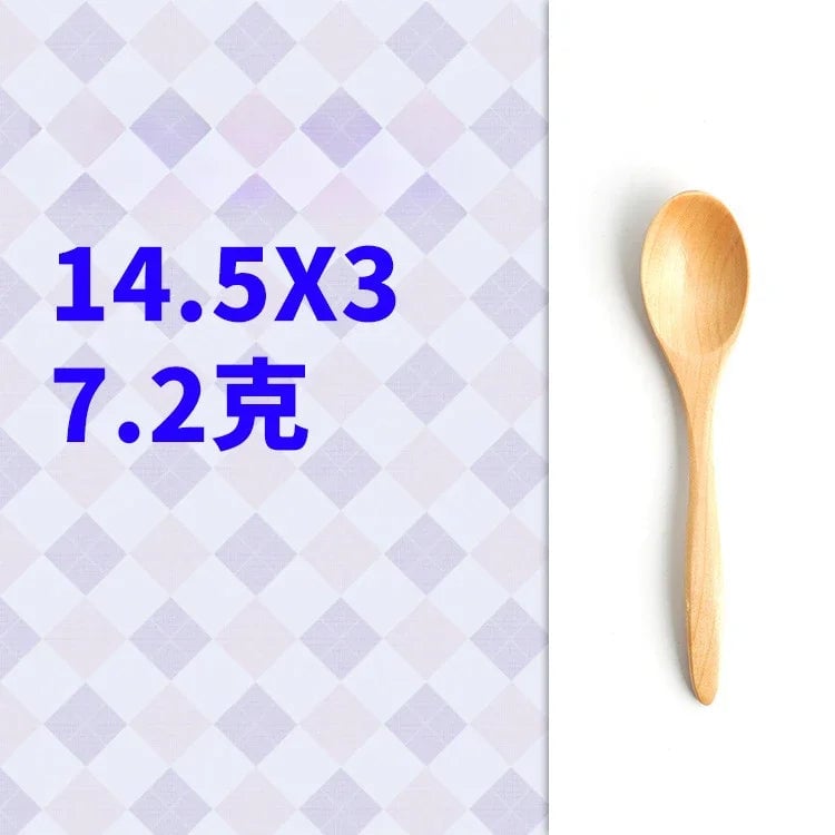 Anti-Scald Wooden Stirring Spoons - Heat-Resistant Tea Coffee Utensil