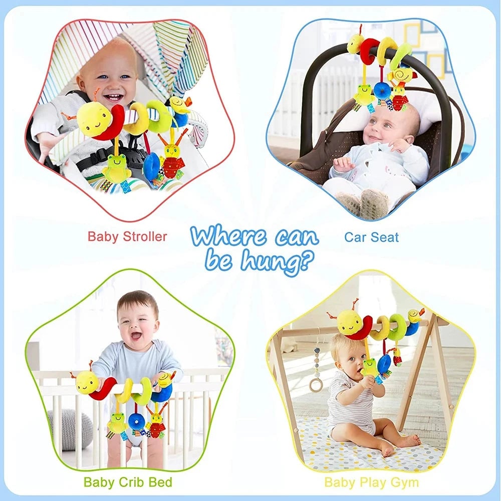 Musical Spiral Baby Activity Toy - Crib Stroller Car Seat Rattle