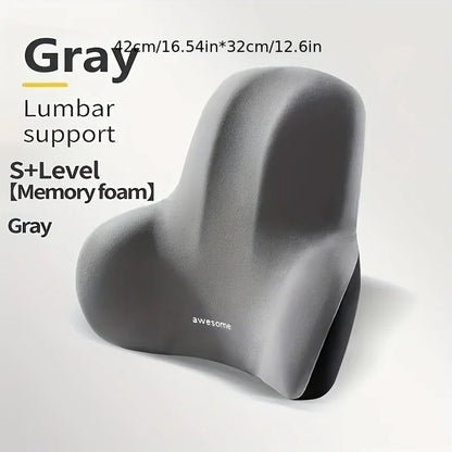 Memory Foam Lumbar Support Cushion Car Office Gaming Chair Back Pillow