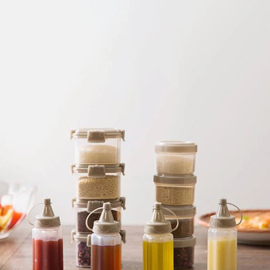 3Pcs Mini Squeeze Bottles Portable Salad Dressing Containers BBQ