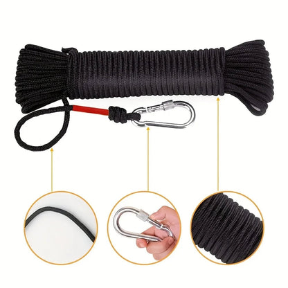 6mm Emergency Rescue Rope 20m - Nylon Safety Climbing Rope Magnet