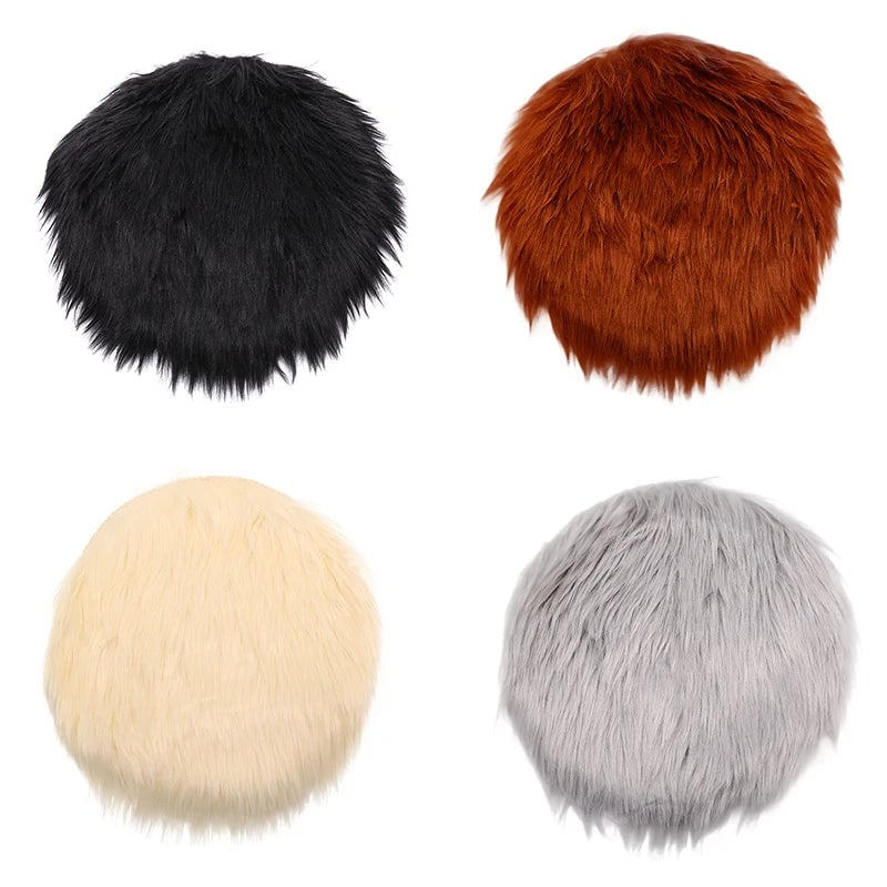 30cm Warm Wool Round Cushion Pad - Anti-Slip Dining Chair Mat