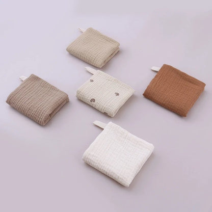 5PCS Soft Cotton Gauze Baby Towels - Absorbent Face Washcloths