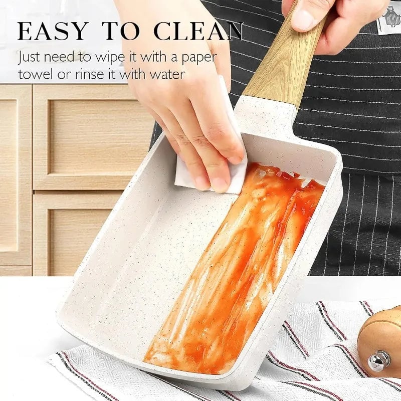 Rectangle Granite Stone Tamagoyaki Pan Nonstick Japanese Egg Frying