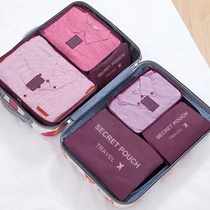 6PCS Waterproof Travel Storage Bags Large Luggage Clothes Organizer