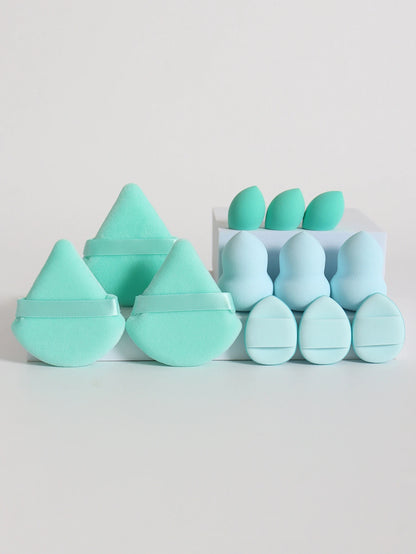 12-Piece Makeup Sponge Set - Powder Puffs, Air Cushion & Beauty Eggs