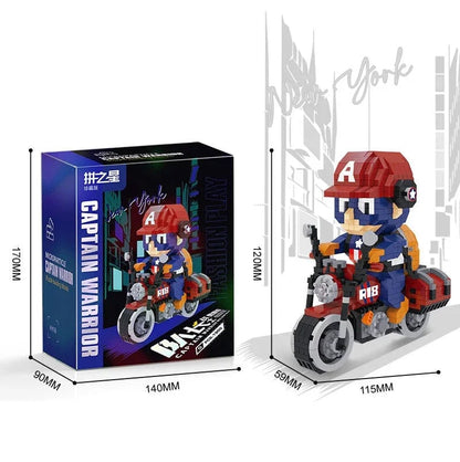 Batman 3D Mini Building Blocks Figure - DC Hero Motorcycle Puzzle Model
