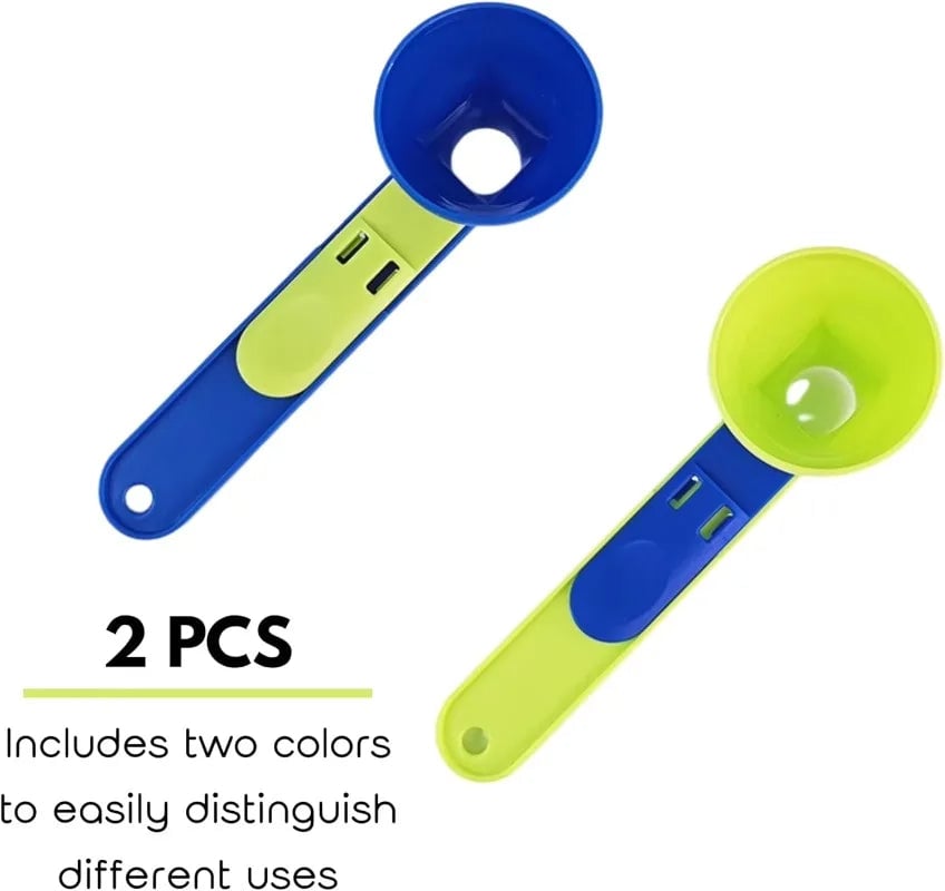 2-in-1 Measuring Scoop Funnel Set - Coffee Protein Flour Kitchen Tool