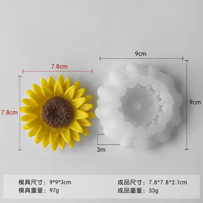 Handmade Daisy Sunflower Soap Plaster Diffuser Stone Mold DIY Kit