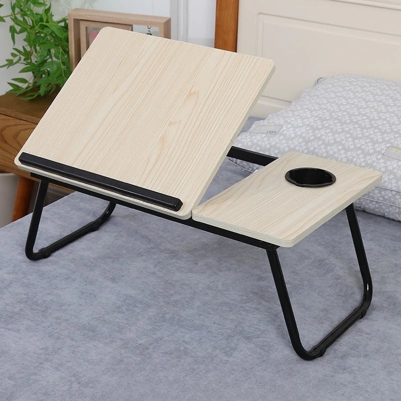 Foldable Adjustable Height Ergonomic Computer Desk Laptop Table