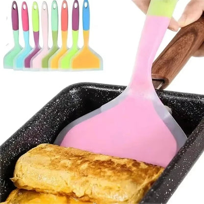 High Heat Silicone Cooking Spatula - Wide Pancake Flipper Scraper