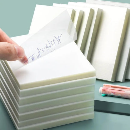 50 PET Transparent Waterproof Sticky Notes - Creative School Office