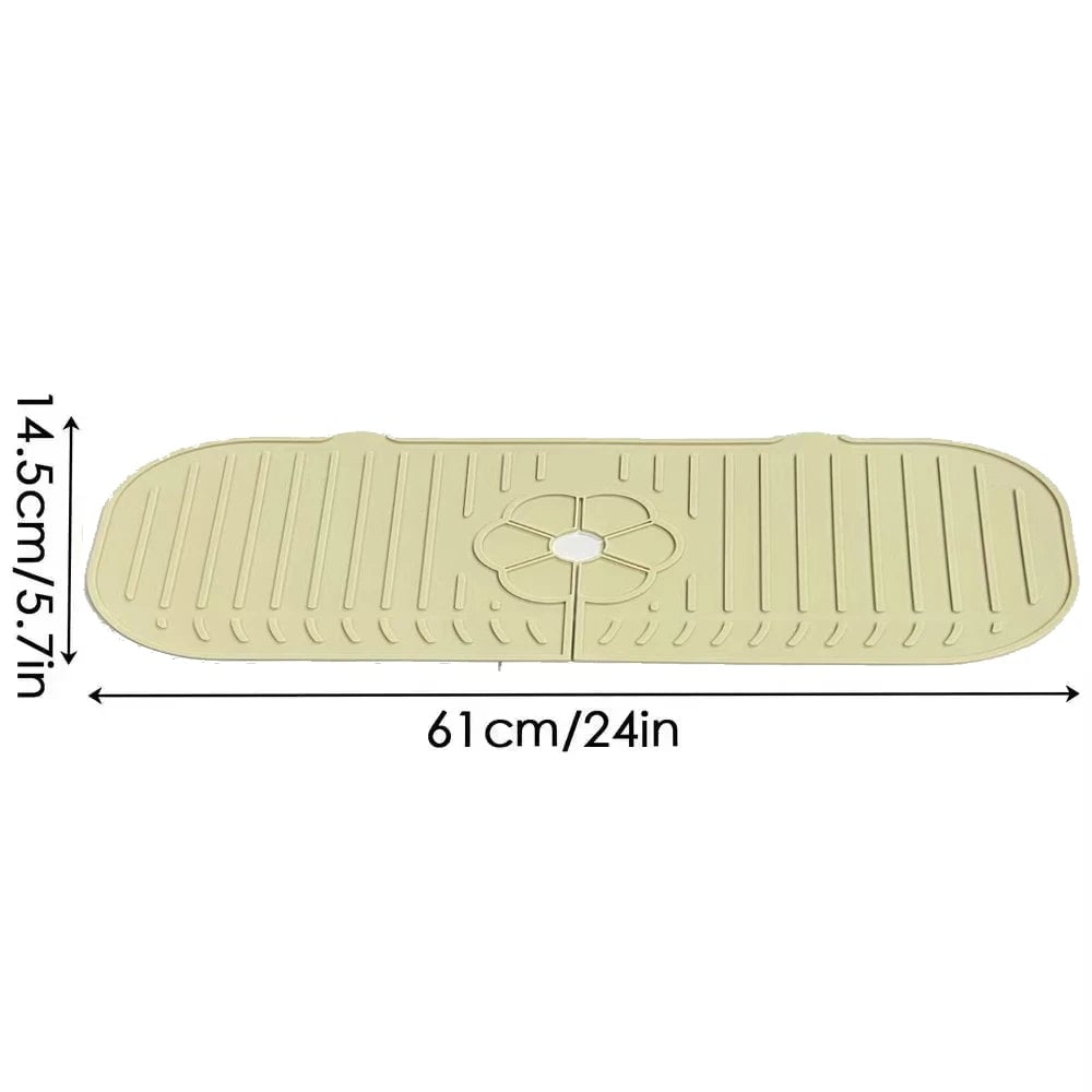 Silicone Kitchen Sink Faucet Splash Guard Mat Countertop Protector