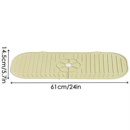 Silicone Kitchen Sink Faucet Splash Guard Mat Countertop Protector