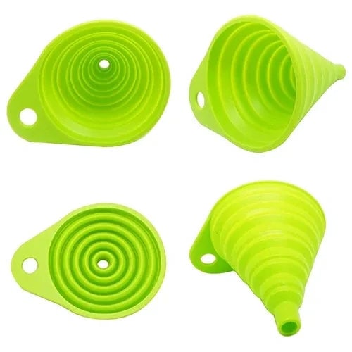 Mini Foldable Silicone Funnel - Collapsible Portable Kitchen Tool