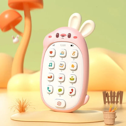Rabbit Phone Toy - Chewable Music Mobile Teether Puzzle Baby Toy