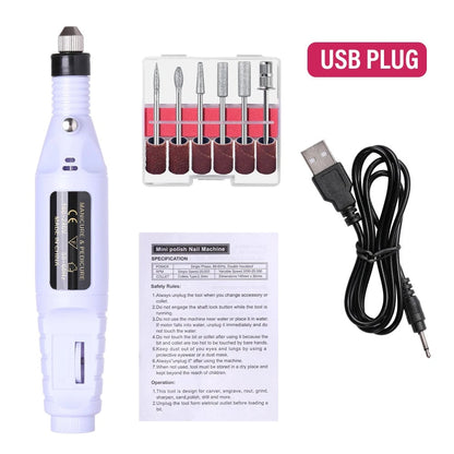 Lulaa Electric Nail Drill 35000RPM Professional Manicure Pedicure Kit