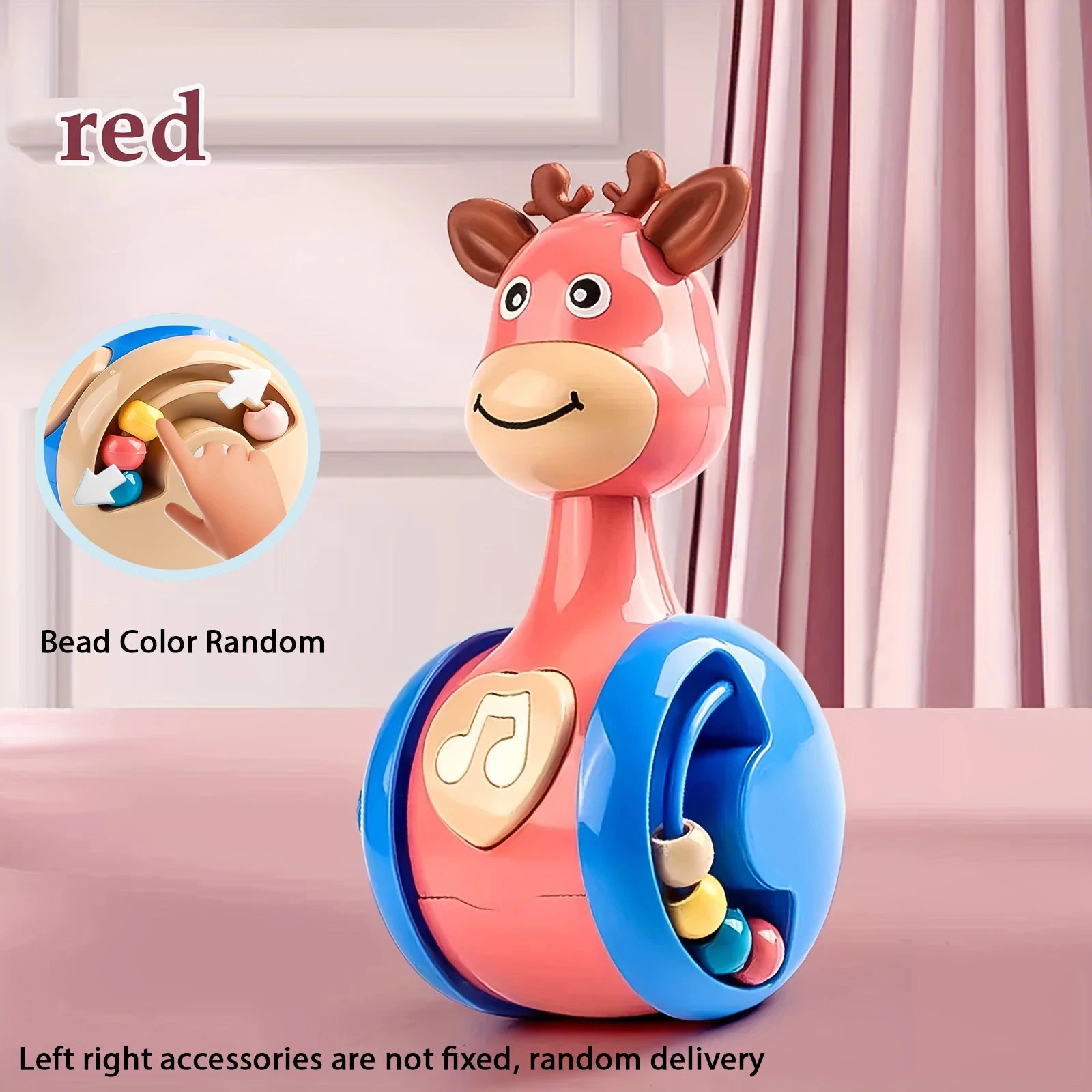 Fawn Sliding Tumbler Rattle - Educational Baby Toy with Sound