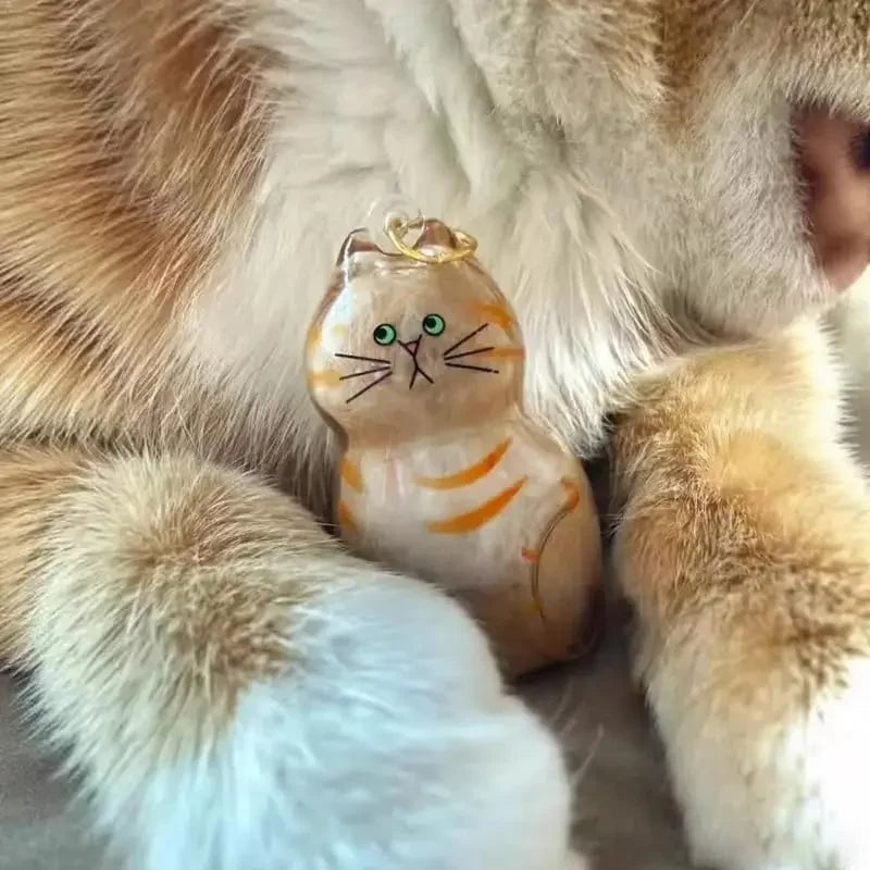 Cat Fur Memorial Resin Keepsake Capsule Keychain Pet Hair Pendant