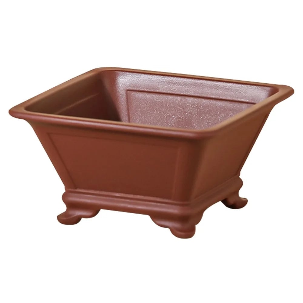 Purple Clay Plant Pots Set - Thick Durable DIY Imitation Flowerpots