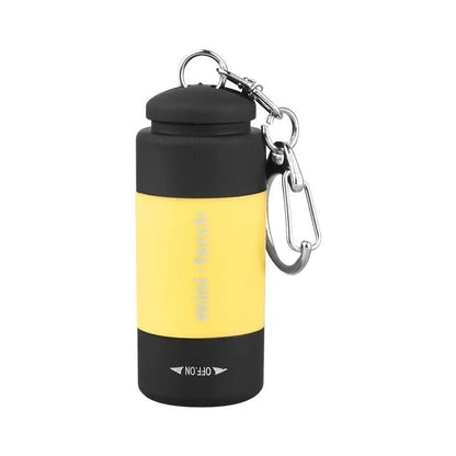 LED Micro Pocket Flashlight USB Rechargeable Waterproof Keychain